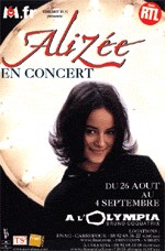 affiche publicitaire des concerts ( OLYMPIA )